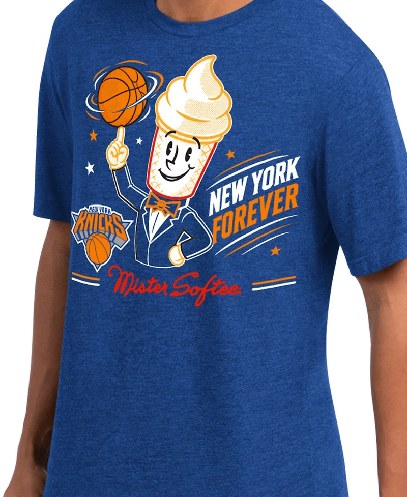 Starter Men's Royal New York Knicks Mister Softee Prime Time T-Shirt