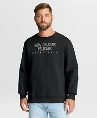 Fanatics Men's Black New Orleans Pelicans Crossover Collection Defensive Rotation Drill Premium Pullover Sweatshirt