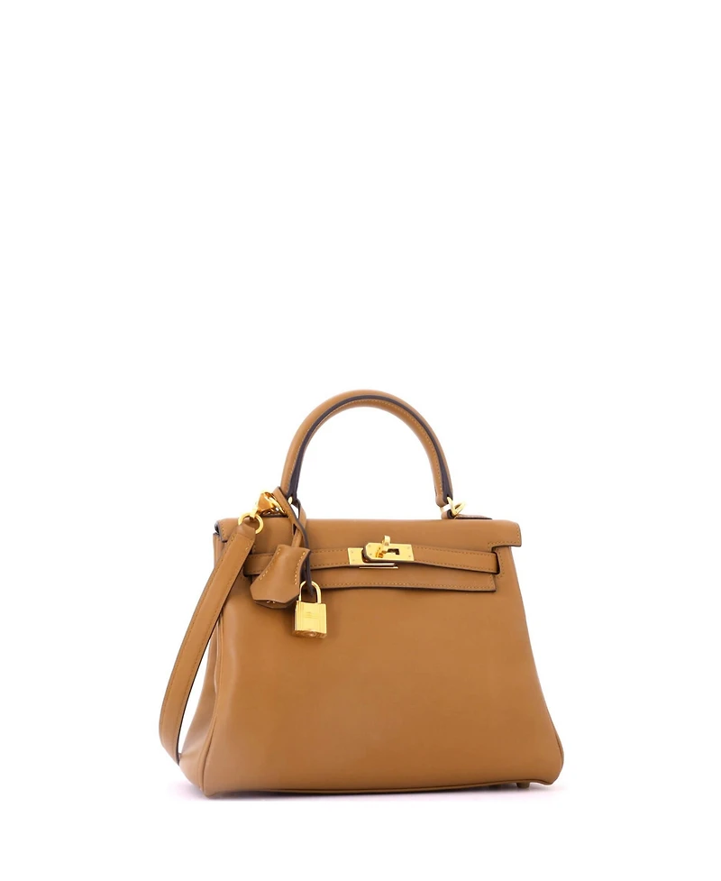 Pre-Owned HERMES Kelly 25 Handbag Swift with Gold Hardware