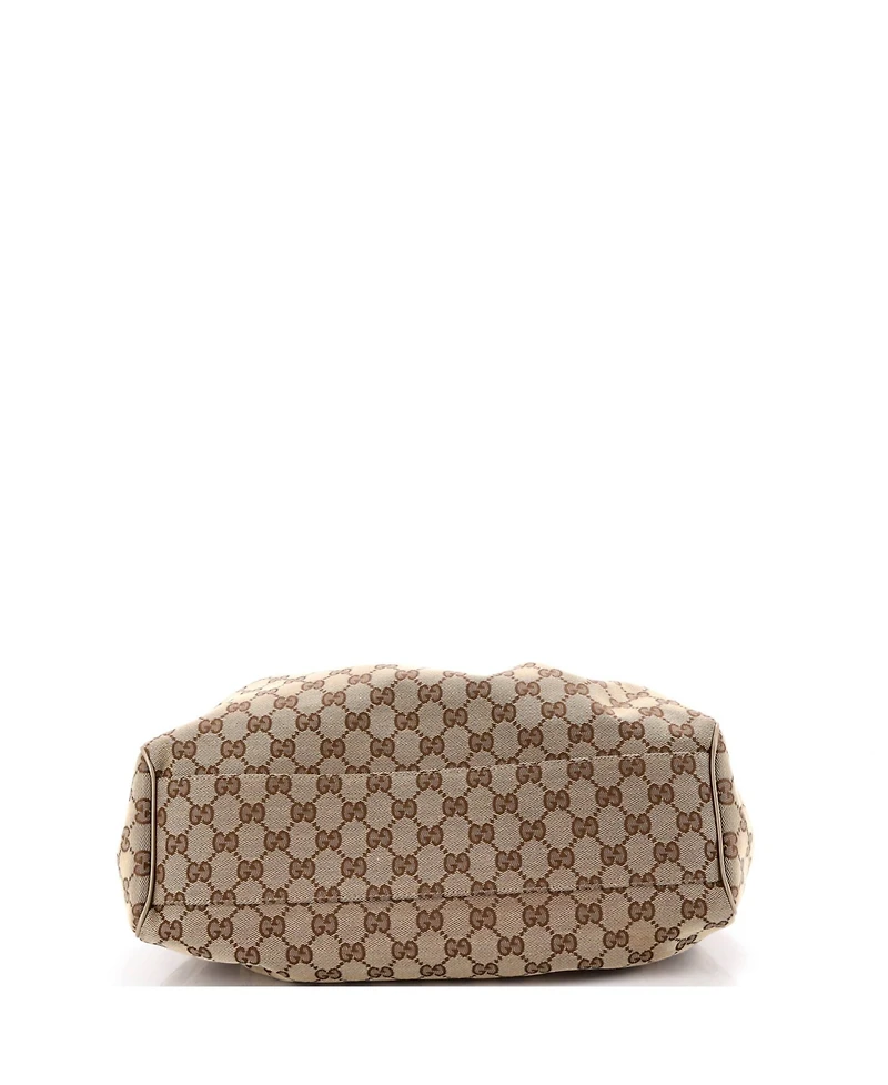 Pre-Owned Gucci Medium Sukey Tote Gg Canvas with Leather