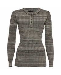 Pre-Owned Dolce & Gabbana Women's Rib Knit Henley Neck Jumper
