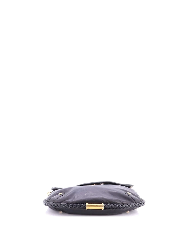 Pre-Owned Gucci Medium Britt Tassel Flap Bag Leather