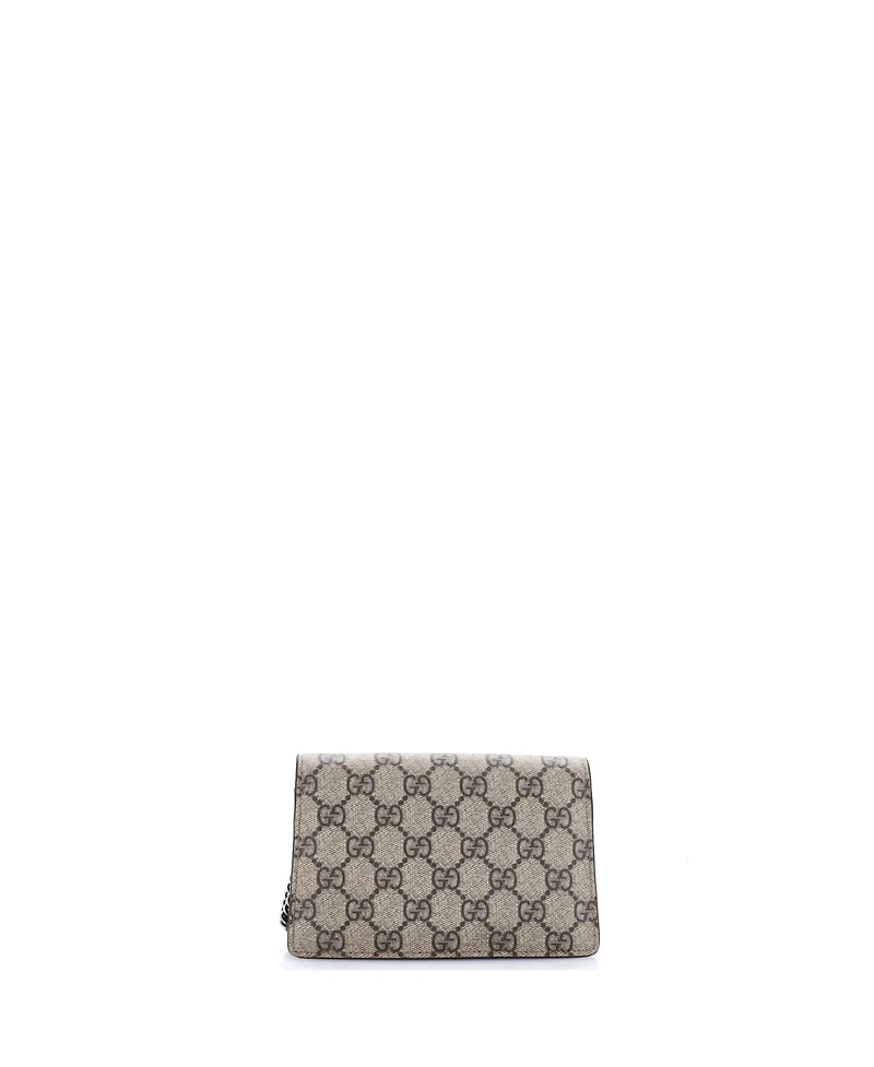Pre-Owned Gucci Super Mini Dionysus Bag Gg Coated Canvas