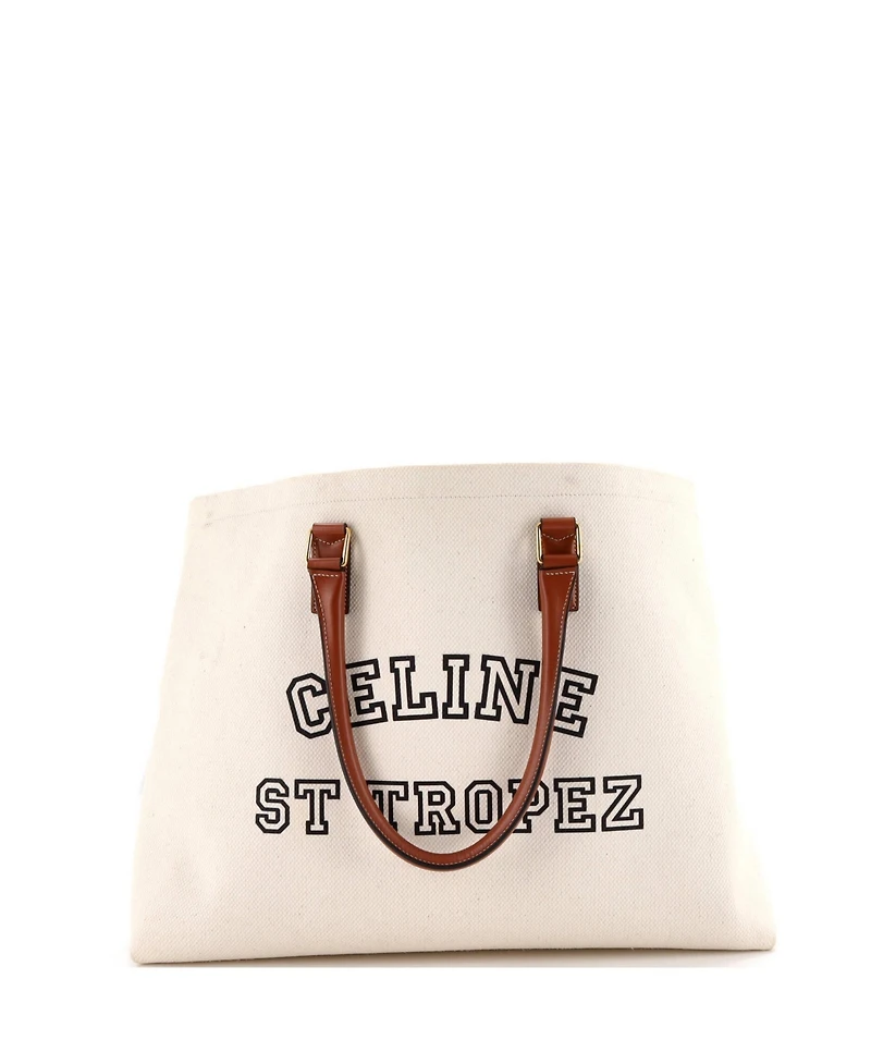 Pre-Owned Celine St. Tropez Horizontal Cabas Tote Canvas with Leather