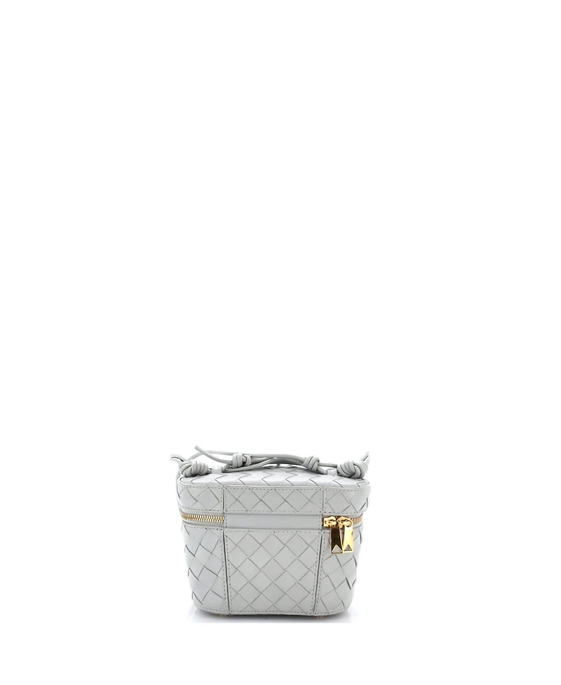 Pre-Owned Bottega Veneta Mini Vanity Case on Strap Intrecciato Leather