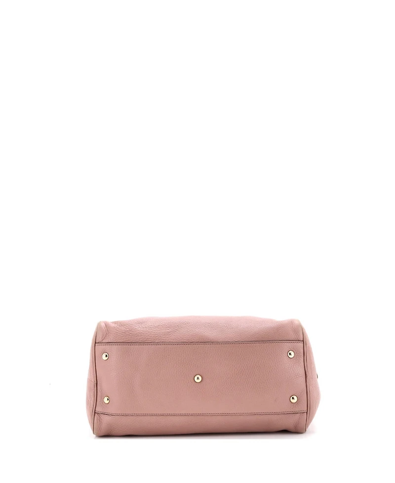 Pre-Owned Gucci Medium Bamboo Shopper Boston Bag Leather