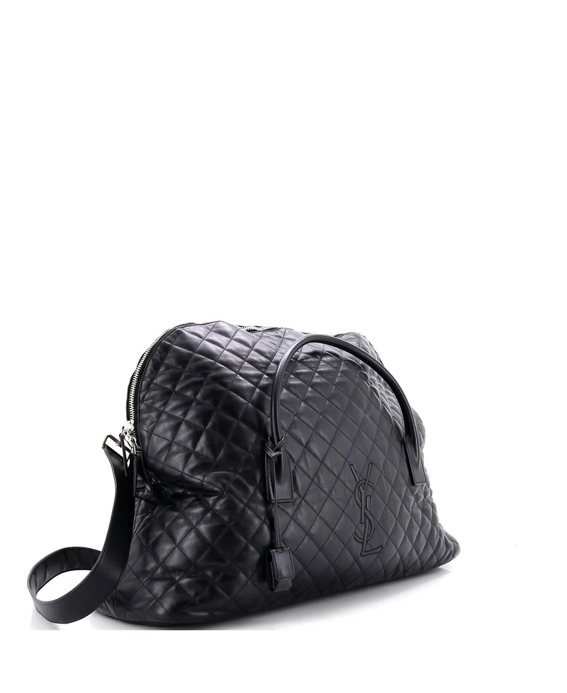Pre-Owned Saint Laurent Es Giant Travel Bag Quilted Leather
