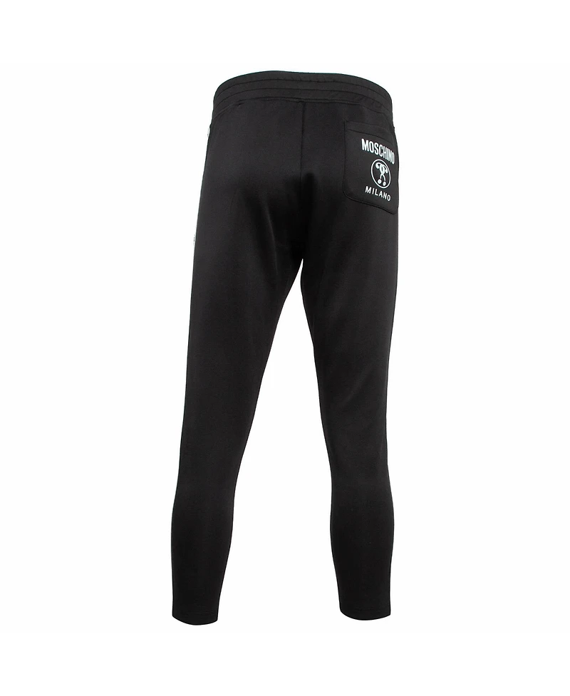 Pre-Owned Moschino Men's Logo Side Strip Stretch Knit Track Pants