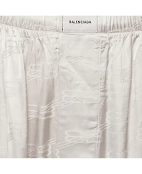 Pre-Owned Balenciaga Men's Monogram Jacquard Satin Pajama Pants