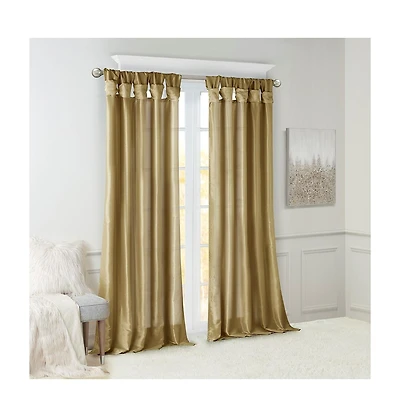 Avobird Twist Tab Lined Window Curtain Panel 50x120