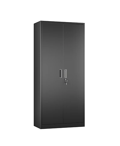 Boyel Living Lockable Steel File Cabinet, Adjustable Shelves, Metal Document Storage Cabinet for Home Office