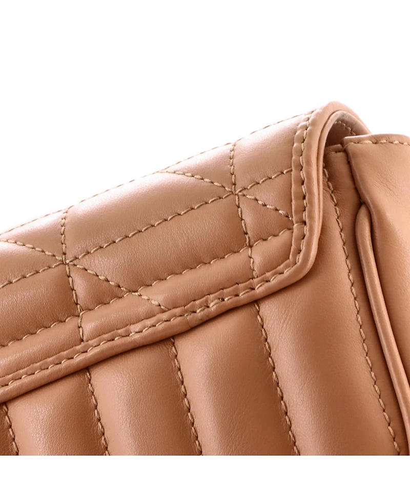 Pre-Owned Gucci Super Mini Gg Marmont Flap Bag Mixed Matelasse Leather
