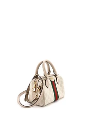 Pre-Owned Gucci Mini Ophidia Convertible Boston Bag Gg Coated Canvas