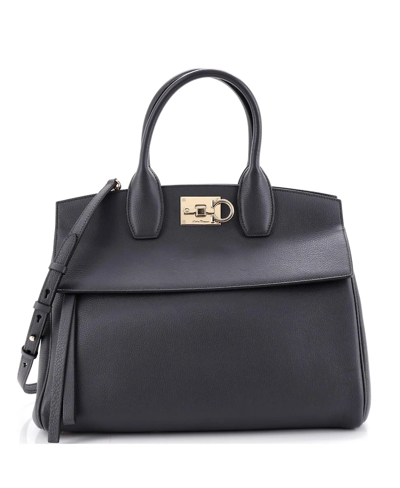 Pre-Owned Salvatore Ferragamo Medium Studio Satchel Leather
