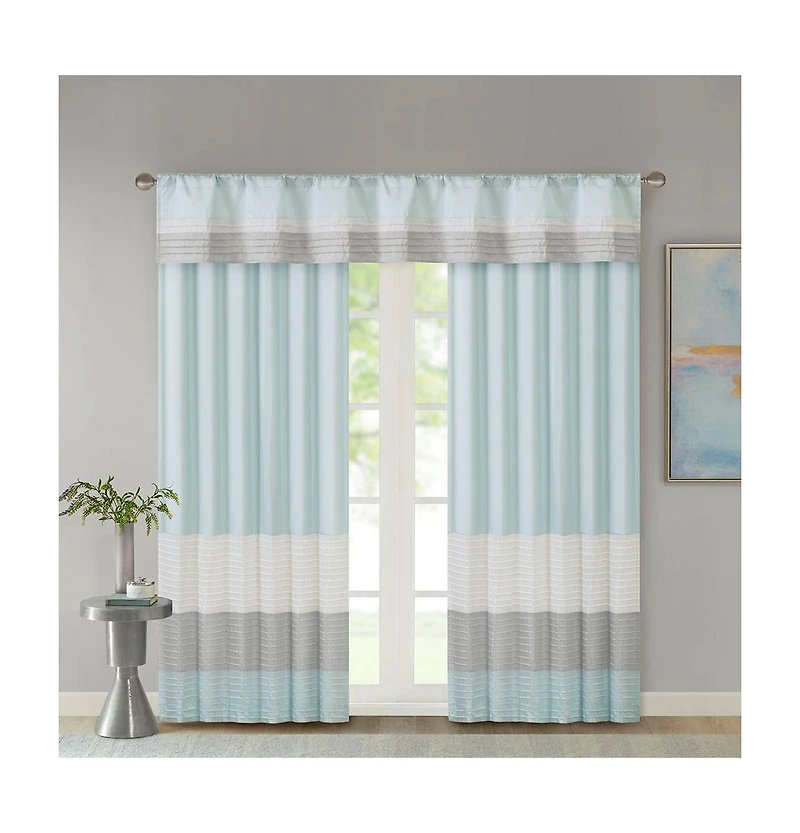 Avobird Polyoni Pintuck Curtain Panel Only 1 Pc Panel