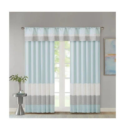 Avobird Polyoni Pintuck Curtain Panel Only 1 Pc Panel