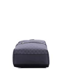 Pre-Owned Gucci Medium Front Zip Pocket Backpack Gg Coated Canvas