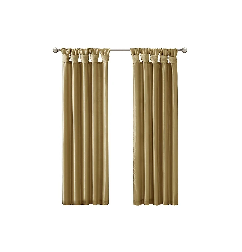 Avobird Twist Tab Lined Window Curtain