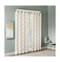 Avobird Fretwork Burnout Sheer Curtain Panel