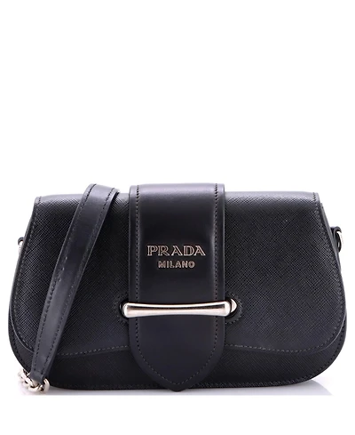 Pre-Owned Prada Mini Sidonie Shoulder Bag City Calf with Saffiano