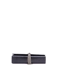 Pre-Owned Saint Laurent Medium Classic Monogram Tassel Crossbody Bag Embossed Leather