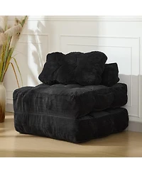 gaomon Folding Sofa Bed, Single Convertible Sleeper Chair with Pillow – Mattress and Back Support, Portable Floor Lounger.