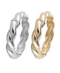 Jessica Simpson Women's 2-Piece Bracelet Set, Two-Tone Gold and Silver Plated Fashion Jewelry