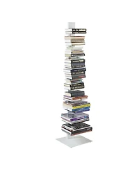 HomeRoots 60" Metal Ten Shelf Modern Tower Bookcase