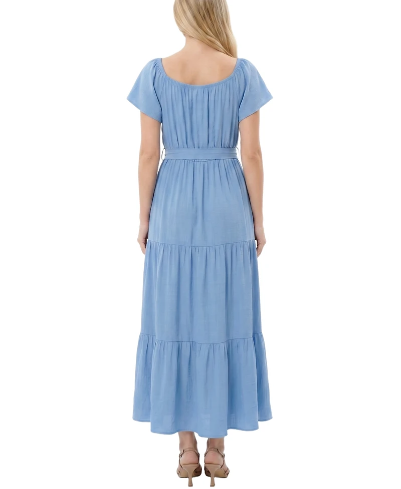 Ny Collection Womem's Square Neck Maxi Dress