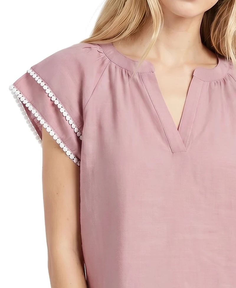 Ny Collection Women's Double-layer V-Neck Top
