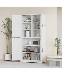 Streamdale Furniture Steel Kitchen Pantry Storage Cabinet with Adjustable Shelves