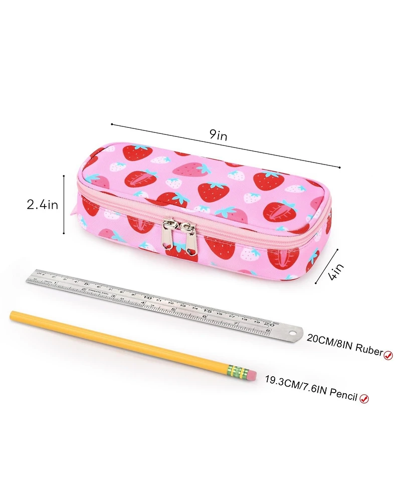 Danrong Multi-Slot Pencil Case with Cute Patterns – School Stationery Organizer for Girls and Children