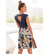Lascana Women's Printed Wrap Look Dress