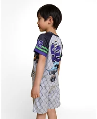 Monster Jam Boys' 5-12 Athletic 2-Piece Baseball Jersey and Shorts Set