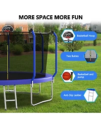 Zeny Trampoline with Basketball Hoop
