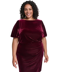 Jessica Howard Plus Short-Sleeve Boat Neck Dress