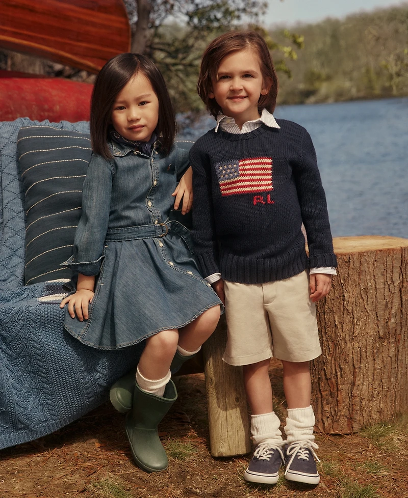Polo Ralph Lauren Toddler and Little Boys Straight Fit Stretch Twill Short