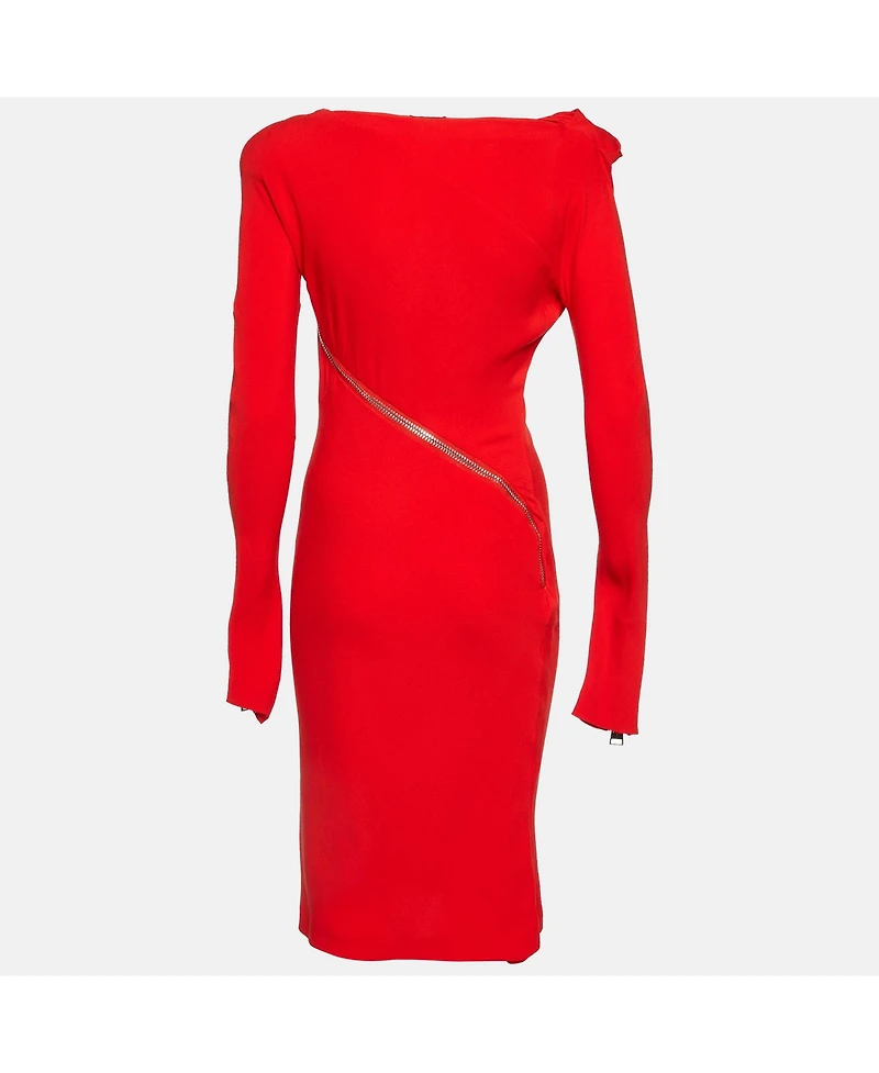 Pre-Owned Tom Ford Women's Silk Draped Zip Detail Short Dress