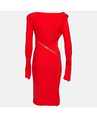 Pre-Owned Tom Ford Women's Silk Draped Zip Detail Short Dress