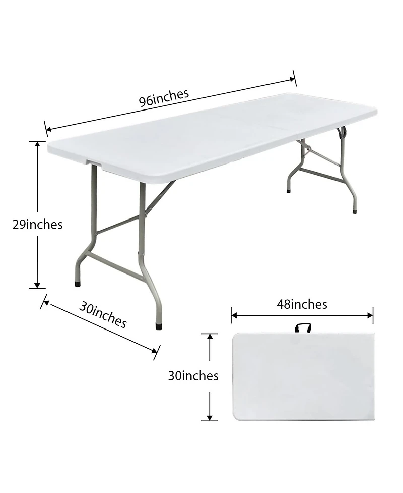 Piscifun Heavy Duty Folding Table Portable Event Banquet Camping Hdpe Steel Frame Carry Handle