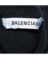 Pre-Owned Balenciaga Men's Logo Graphic Cotton Knit Hoodie