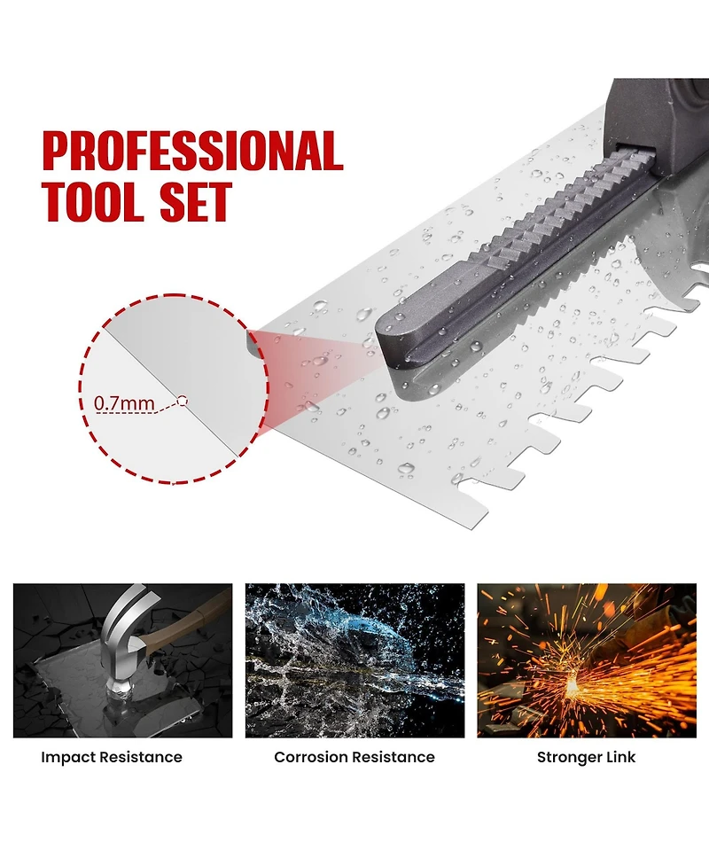 Xdovet Notch Trowel Set 8 Piece Kit Stainless Steel Soft Grip Handle Cement Concrete Masonry Tile Work