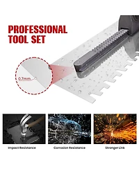 Xdovet Notch Trowel Set 8 Piece Kit Stainless Steel Soft Grip Handle Cement Concrete Masonry Tile Work