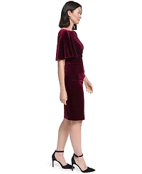 Jessica Howard Women's Boat Neck Velvet Dress