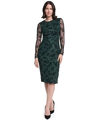 Jessica Howard Women's Crew Neck Midi Dress