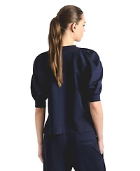 Derek Lam 10 Crosby Women's Puff-Sleeve Crewneck Knit Top