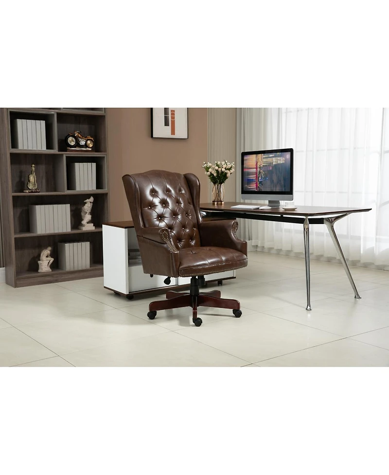 Streamdale Furniture Executive High Back Ergonomic Pu Leather Office Chair