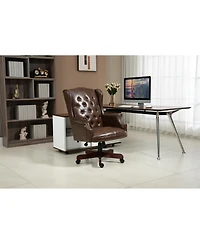 Streamdale Furniture Executive High Back Ergonomic Pu Leather Office Chair