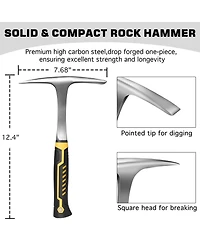 Xdovet Rock Pick Tool Kit Folding Shovel Mining Prospecting Gloves
