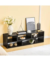 Streamdale Furniture Adjustable Modular Tv Stand with Open Storage and Multi-Compartments